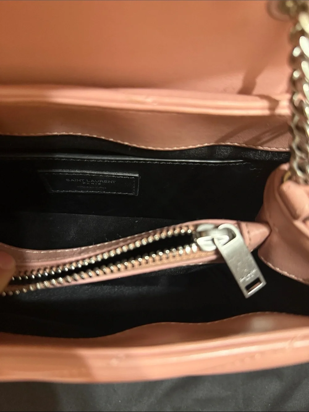 Pink Chevron Quilted Leather Shoulder Bag